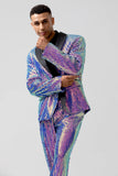 Sparkly Purple Sequins Shawl Lapel 2 Pieces Men's Formal Suits