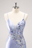 Sparkly Blue Sequined Floral Tight Short Cockrail Dress with Beading