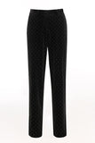 Black Polk Dots Single-breasted Peak Lapel 2 Piece Women's Formal Suit