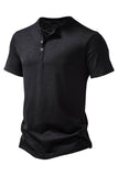 Khaki Regular Fit Crewneck Men's Polo Shirt with Button