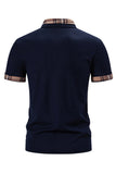 White Cotton Short Sleeves Casual Men's Polo Shirt