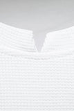 White Knit Cotton Crewneck Short Sleeves Men's Shirt