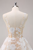 Sparkly White A-Line Floral Corset Short Cocktail Dress