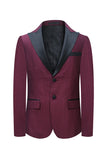 Burgundy Peak Lapel 2 Pieces Men Suits for Formal