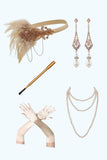 Apricot 1920s Party Accessories Five Pieces Sets