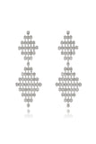 Bridal Wedding Golden Pave Inlaid Shooting Star Pendant Earrings