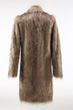 Khaki Fluffy Long Faux Fur Coat