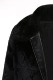 Winter Black Men's Faux Fur Zip-Up Coat