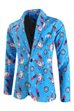 Blue Shawl Lapel 3-Piece Men's Suit for Christmas