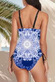 White Floral Printed One Piece Swimwear