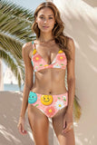 Pink V-Neck 2 Piece Bikini Sets