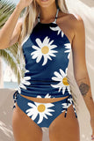 Yellow Halter 2 Piece Women's Swimsuits