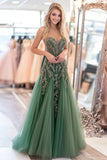 Agave Tulle Sweetheart Sheath Formal Dress with Lace