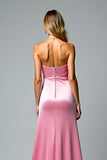 Pink Sheath Sweetheart Formal Dress With Slit