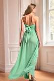 Mint A Line Sweetheart Chiffon Bridesmaid Dress