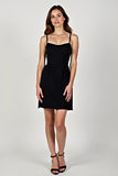 Spaghetti Straps Sheath Short Length Little Black Dress