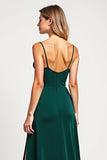 Pine A Line Spaghetti Straps Bridesmaid Dress