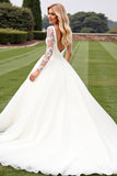 Ivory Organza A Line  Strapless Sweep Train Wedding Dress