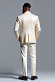 Ivory Notched Lapels Single Breasted Men's Prom Suits