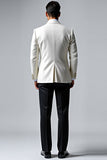 White Notched Lapel Single Breasted 2 Piece Men's Prom Suits