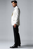 White Notched Lapel Single Breasted 2 Piece Men's Prom Suits