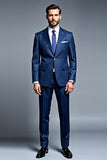 Royal Blue Single Breasted 2 Pieces Notched lapel Men's Prom Suits