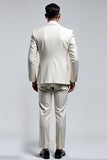 Ivory Single Breasted 3 Pieces Peak lapel Men's Prom Suits