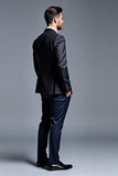 Black Single Breasted 2 Pieces Notched lapel Men's Formal Suits
