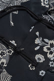 Black Peaked Lapel Floral Single-breasted Men's Formal Blazer