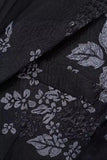 Black Floral Peak Lapel One Button Men's Formal Blazer
