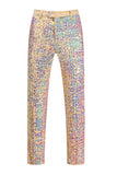 Champagne Sequin Single Breasted Notched Lapel Printed 2 Pieces Men's Prom Suits