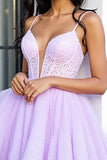 Lilac Corset A Line Short Cocktail Dress with Lace