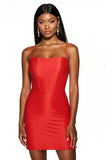 Orange Bodycon Corset Satin Mini Cocktail Dress