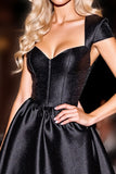 Black Corset A Line Short Homecoming Dress