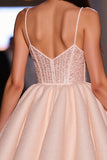 Sparkly Blush Corset Short A Line Cocktail Dress