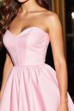 Pink Corset A Line Sweetheart Short Cocktail Dress
