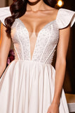 Sparkly Ivory Corset A Line Beaded Short Cocktail Dress
