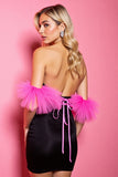 Black Strapless Bodycon Mini Homecoming Dress