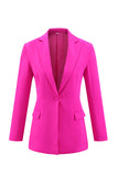 Black Notched Lapel 2 Piece Women's Work Suits with Pockets