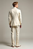 White 2 Piece Notched Lapel Men's Formal Suits