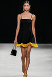 Black A Line Spaghetti Straps Short Cocktail Dress with Ruffles