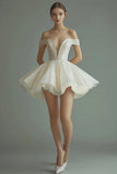 Sparkly Champagne Sequins V-Neck A Line Short Graduation Dress