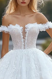 Off The Shoulder A Line Lace White Short Graduation Dress