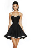 Simple Black A Line Sleeveless Short Cocktail Dress