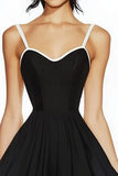 Simple Black A Line Sleeveless Short Cocktail Dress
