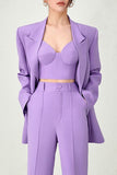 Black Peak Lapel 3-Piece Double Breasted Women Formal Suits