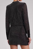 Sparkly Black 2-Piece Beaded Women Formal Suits