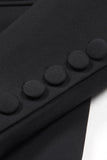 Black 2-Piece Peak Lapel Single Breasted Women Formal Suits