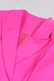Black 2 Piece Peak Lapel Short Women Formal Suits with Feather