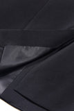 Sparkly Black Peak Lapel Single Breasted Women Formal Blazer with Rhinestones